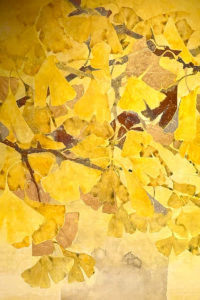 +03 襖絵師 島田由子 様文菜華壁画アート 襖絵「銀杏」